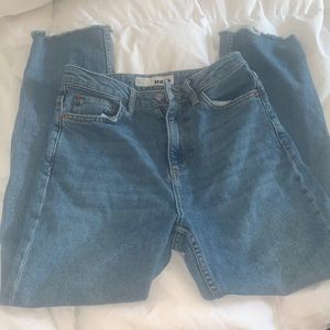 Topshop w26 high rise frayed jeans